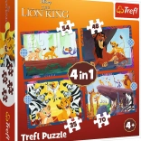 Puzzle 4 in 1 Il re leone Coraggioso
