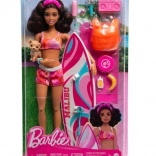 Barbie surfista con accessori da spiaggia