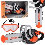motosega elettrica per bambini con suono e catena mobile + occhiali protettivi