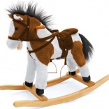 Cavallino a dondolo marrone e bianco