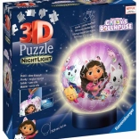 Ravensburger 3D puzzleball luminoso La casa delle bambole di Gabby 72 pezzi