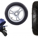 Ruota anteriore in plastica con pneumatico in gomma gonfiabile per PRO700