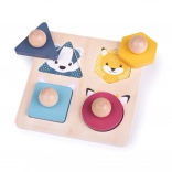 Puzzle in legno Bigjigs Toys a forma di animaletti con pomelli