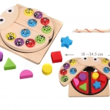 Puzzle educativo in legno – coccinella