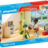 Set di figure Pediatra con orsacchiotto di peluche