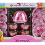 Set da tè in latta con fiori per bambini