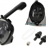 Maschera da snorkeling integrale L/XL nera