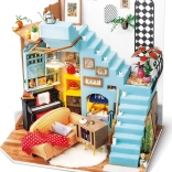 rolife miniatura salotto – kit fai-da-te con illuminazione led