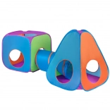 Tenda per bambini 3 in 1 con tunnel BABY MIX arancione‑blu