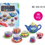 set da tè in ceramica da dipingere per bambini
