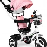 Triciclo per bambini con tettoia girevole ECOTOYS rosa