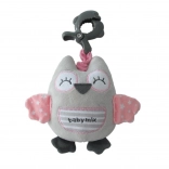 Gufo musicale di peluche Baby Mix rosa con clip