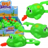 Giocattolo da bagno a carica a molla rana galleggiante – verde