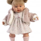 Llorens Alexandra bambola realistica parlante con suoni, corpo morbido 42 cm