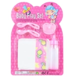 Set di accessori per bambole con biberon, pannolino e succhietto