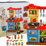 Cucina giocattolo con suoni e luci con rubinetto funzionante