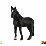 Cavallo nero in plastica figurina 13 cm