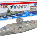 portaerei con 5 jet con suoni e luci