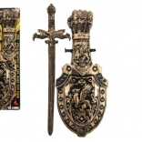 Spada di plastica per bambini con scudo 48 cm