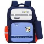 Zaino scolastico con dinosauri con cinturino pettorale 22L blu