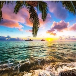 Pittura con diamanti – tramonto in paradiso 30 × 40 cm