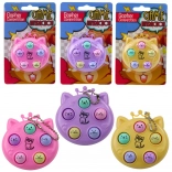 Ciondolo mini gioco whack‑a‑mole gattini – antistress fidget con pulsanti