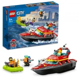 LEGO® City 60373 Barca dei pompieri di salvataggio e motoscafo