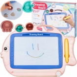 Lavagnetta magica a forma di pesciolino con timbri 35 cm