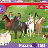 Puzzle Schmidt Schleich gita nella natura 150 pezzi + figurina