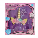 Set costume da unicorno per bambini – gonnellina tutù, cerchietto e bacchetta