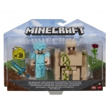 Action figure Minecraft 8 cm – confezione doppia con accessori
