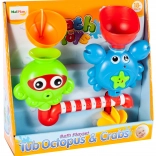 Giocattolo da bagno polipetto e granchio