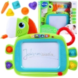 Lavagna magica colorata a forma di cavalluccio con stampi