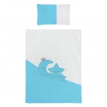 Biancheria da letto per bambini 3 pezzi BELISIMA Magic Stars turchese 100×135