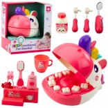 Unicorno Dentista - Set Odontoiatrico per Bambini Rosa