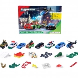 calendario dell’Avvento con macchinine in metallo e accessori (24 sorprese)