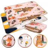 Tappetino educativo in schiuma EPE bifacciale 150 × 180 cm montagne e animaletti