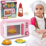 Forno a microonde giocattolo rosa con pollo WOOPIE