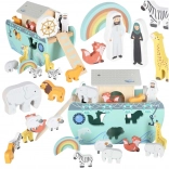 smistatore di forme in legno Arca di Noè Lulilo, barca con animaletti