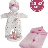 Abitino per bambola NEW BORN 40–42 cm – set 4 pezzi con copertina double-face