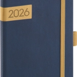 Agenda tascabile Twill 2026 blu-oro