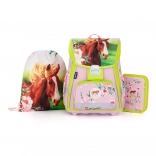 Set scolastico PREMIUM Cavallo – cartella, astuccio e sacca