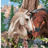 Pittura diamantata Armonia equina 30 × 40 cm