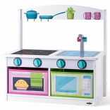 Cucina e panchina 2-in-1 in legno per bambini