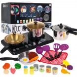 Set interattivo da cucina + fornelli con suoni e luci - 32 pezzi