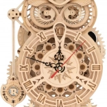 Puzzle meccanico in legno 3D Orologio Gufo