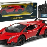 Auto da corsa R/C 1:24 Lamborghini Veneno rosso con luci a LED