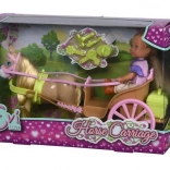 Bambola Evi Love in carrozza con cavallino