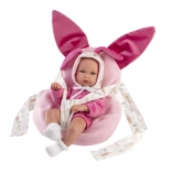 Llorens New Born Holčička - Bambola Realistica Neonato con Corpo in Vinile Completo 35 cm