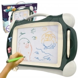 Lavagna magnetica colorata per disegnare con 2 timbri, colore verde